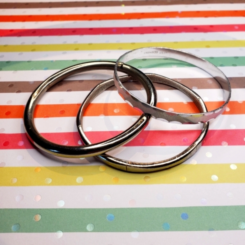 3 pack metal bangle bracelets